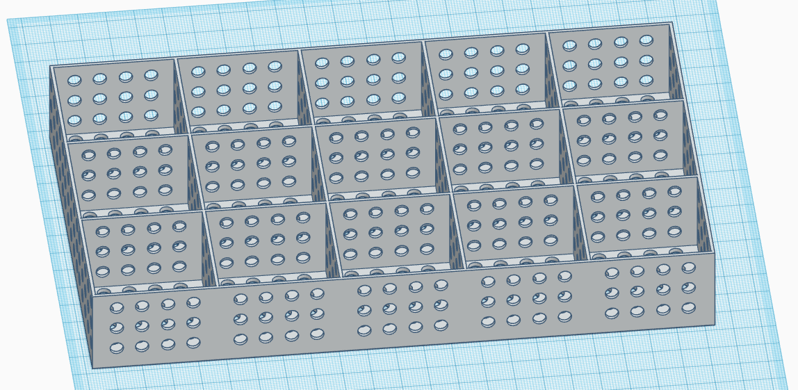 Seedlings tray for rockwool cube