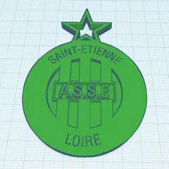 STL file lamp ASSE saint-etienne soccer 🔦・3D printing model to