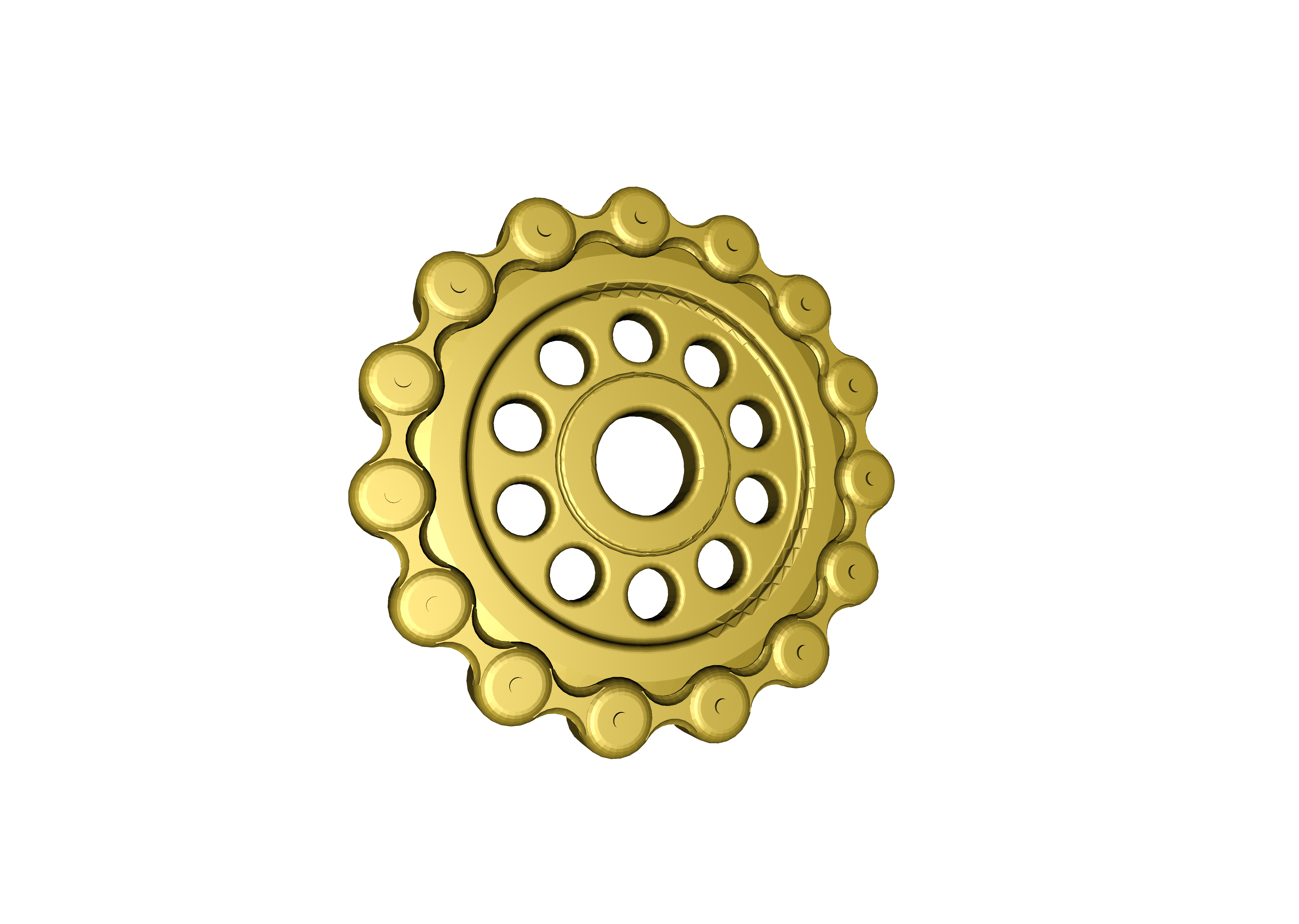 Sprocket and chain 45 adapter by Avery Knowlton Download free STL