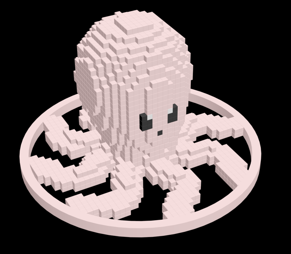 Updated 45 Record Adapters octopus voxel art by Dirac Arts | Download ...