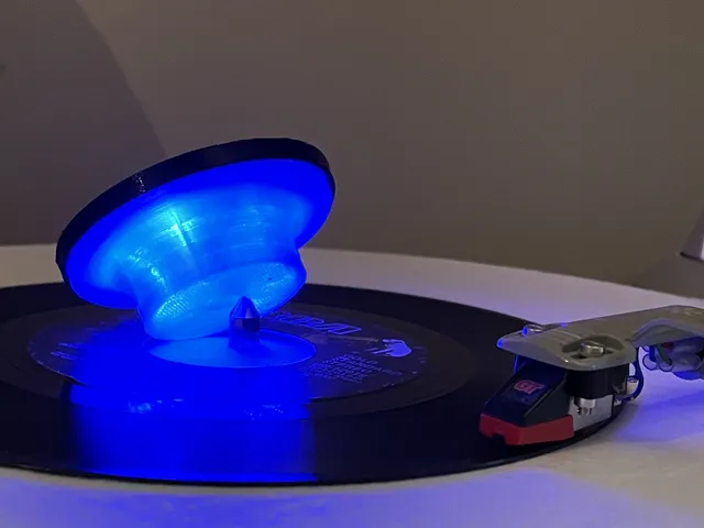 45 Record Adapter with LED Downlighting