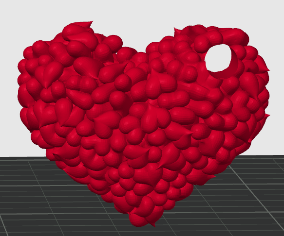 Heart of Hearts Keychain – 3D Printed Romantic Accessory