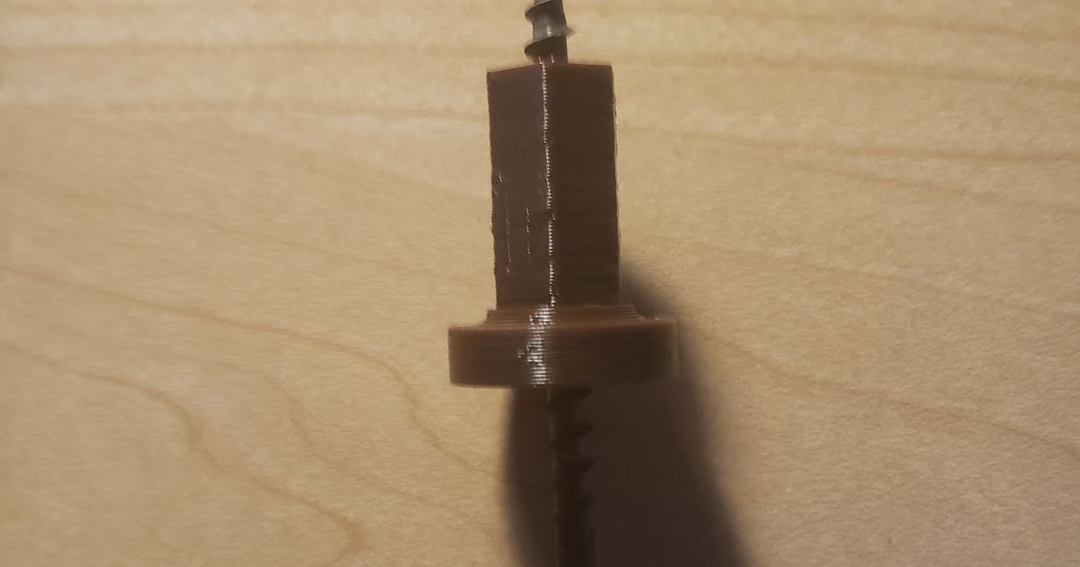 Curtain Track Spacer w/ Drywall Screw and Torx Deck Screw Threads by