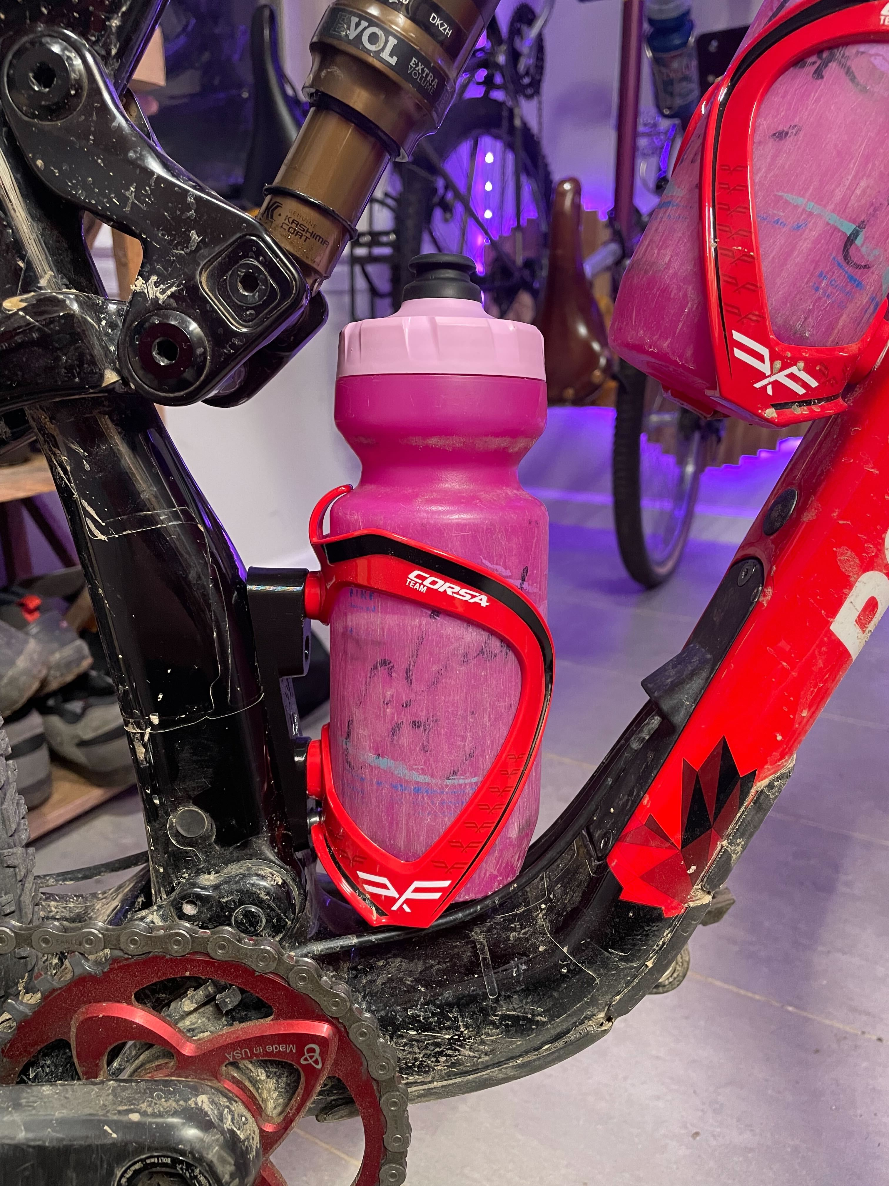 Full suspension water bottle boss spacer by Willis Works Download