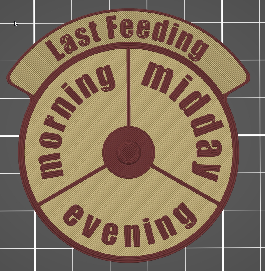 Magnetic Pet / Cat / Dog Feeding Tracker - Rotating Dial Fridge Magnet