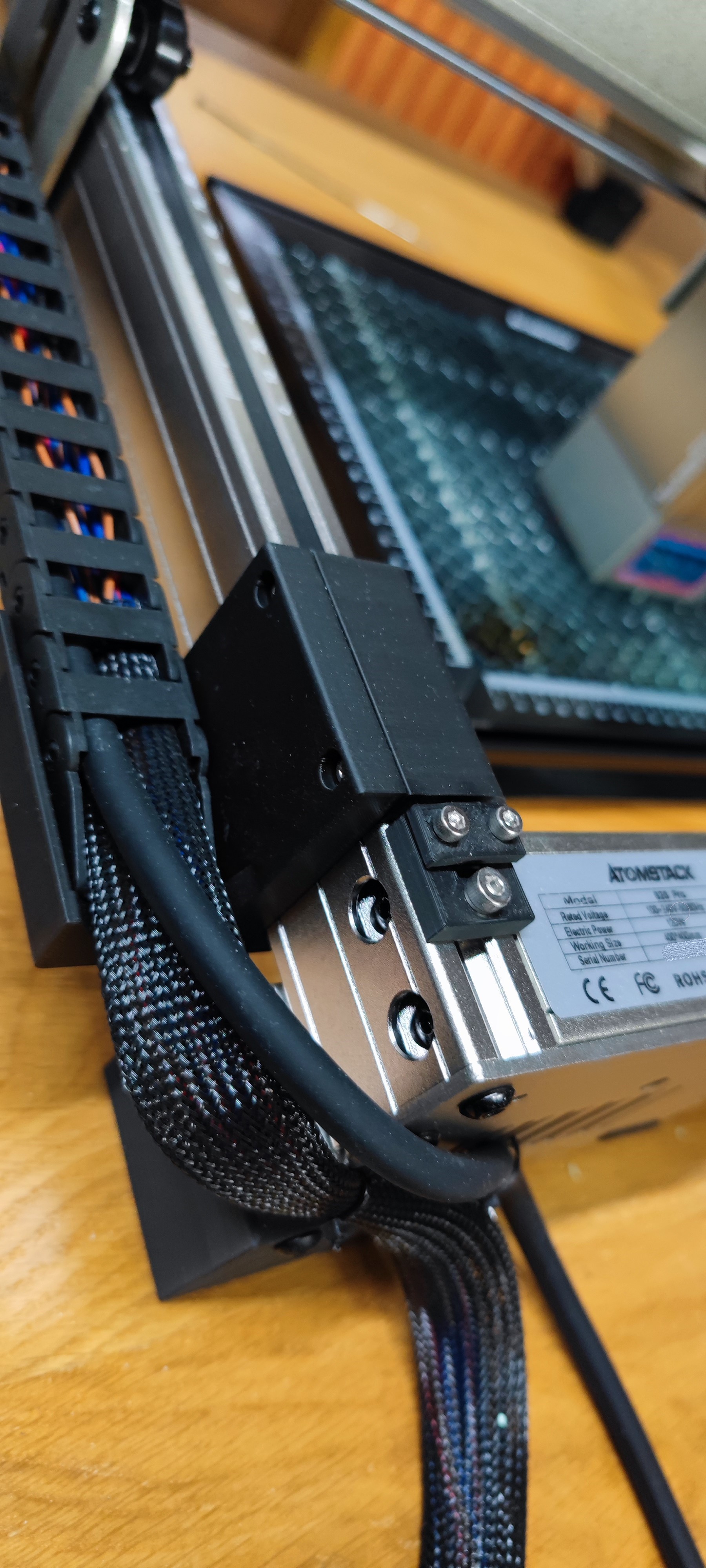 Atomstack Laser X20 A20 S20 Pro cable chain mount with screws and ...