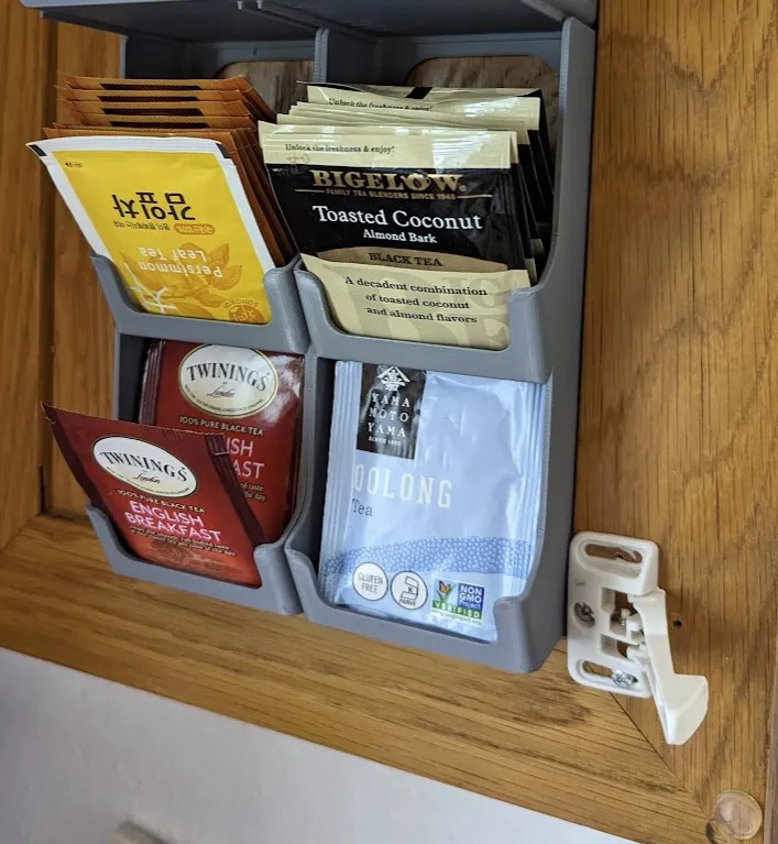 In-cabinet Tea Bag Organizer by Jonathan_K, Download free STL model