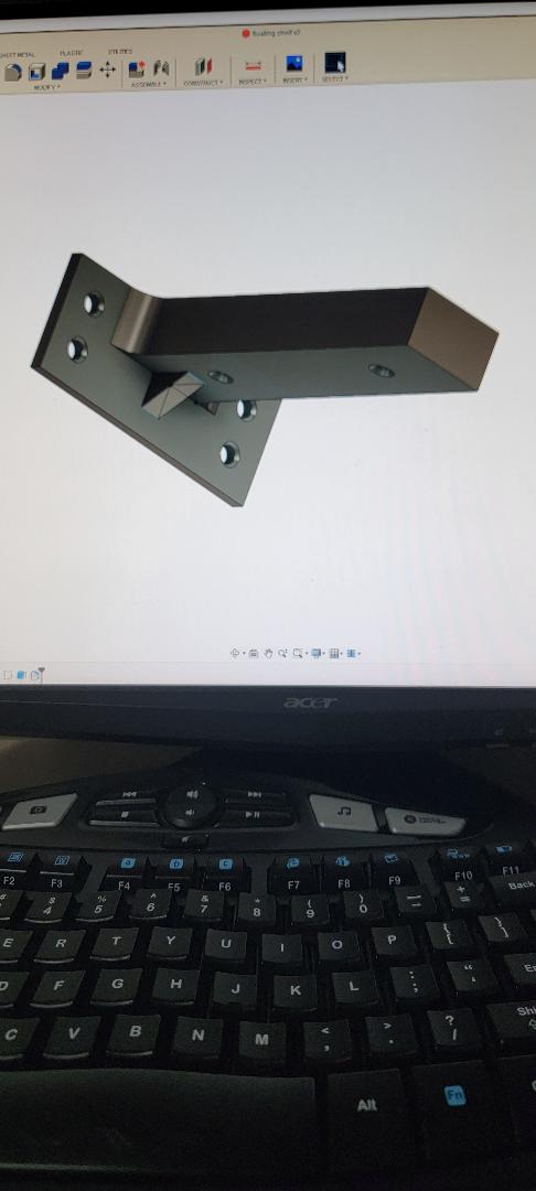 Miniatura 2 do modelo 3D floating shelf bracket