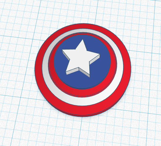 Captain America Shield 45 adapter (Multi-Color)