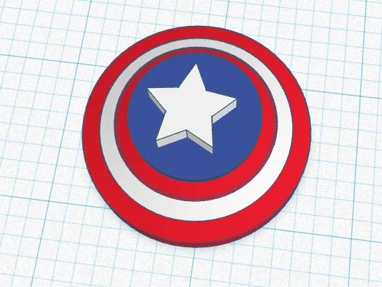 Captain America Shield 45 adapter (Multi-Color)