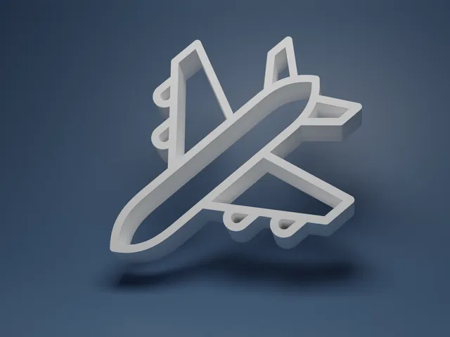 3D Airplane Line Art