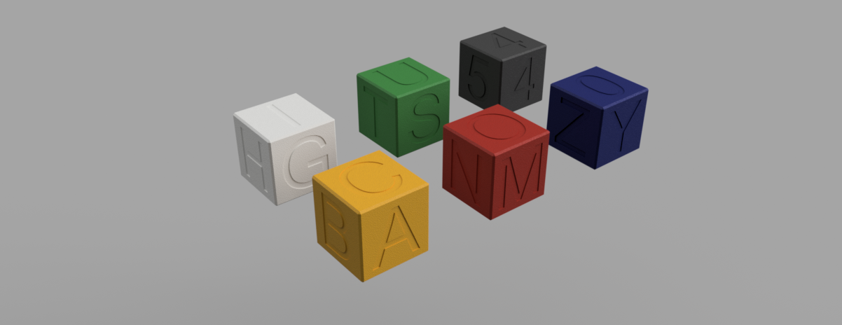 20mm Calibration Cube Full Alphabet