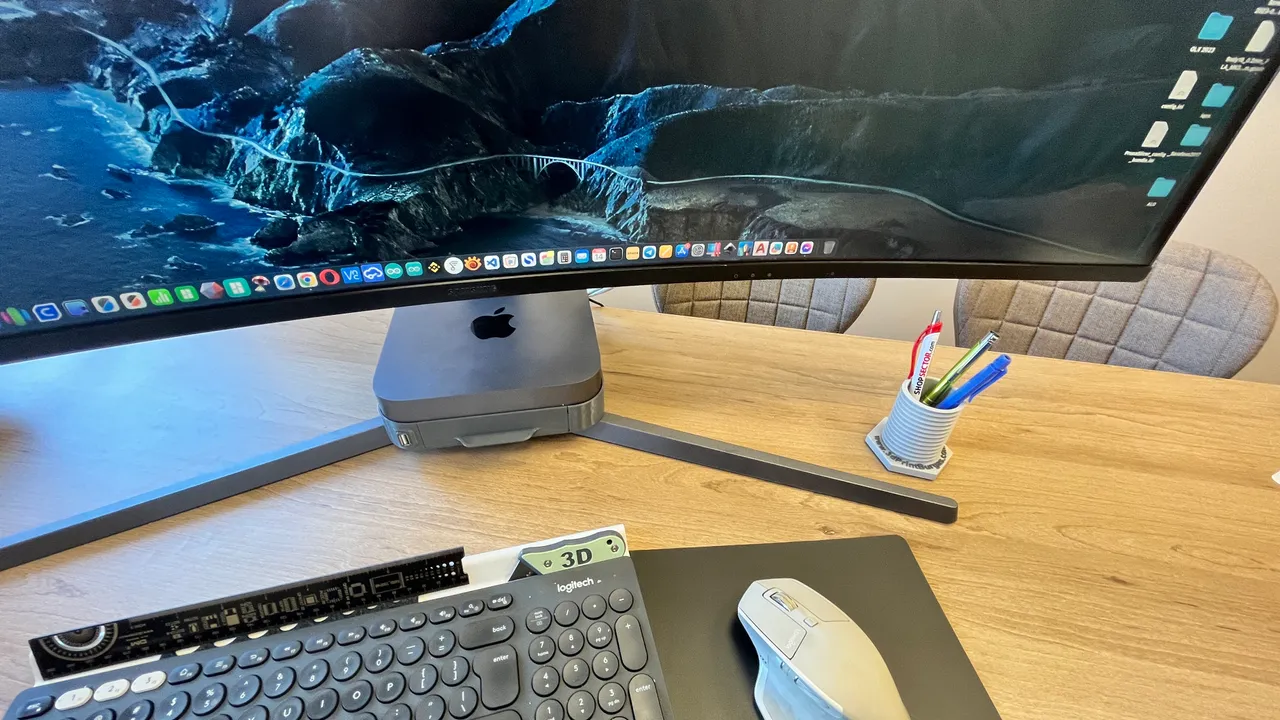 MAC MINI Stand with slide-in drawer and front USB extension by ...