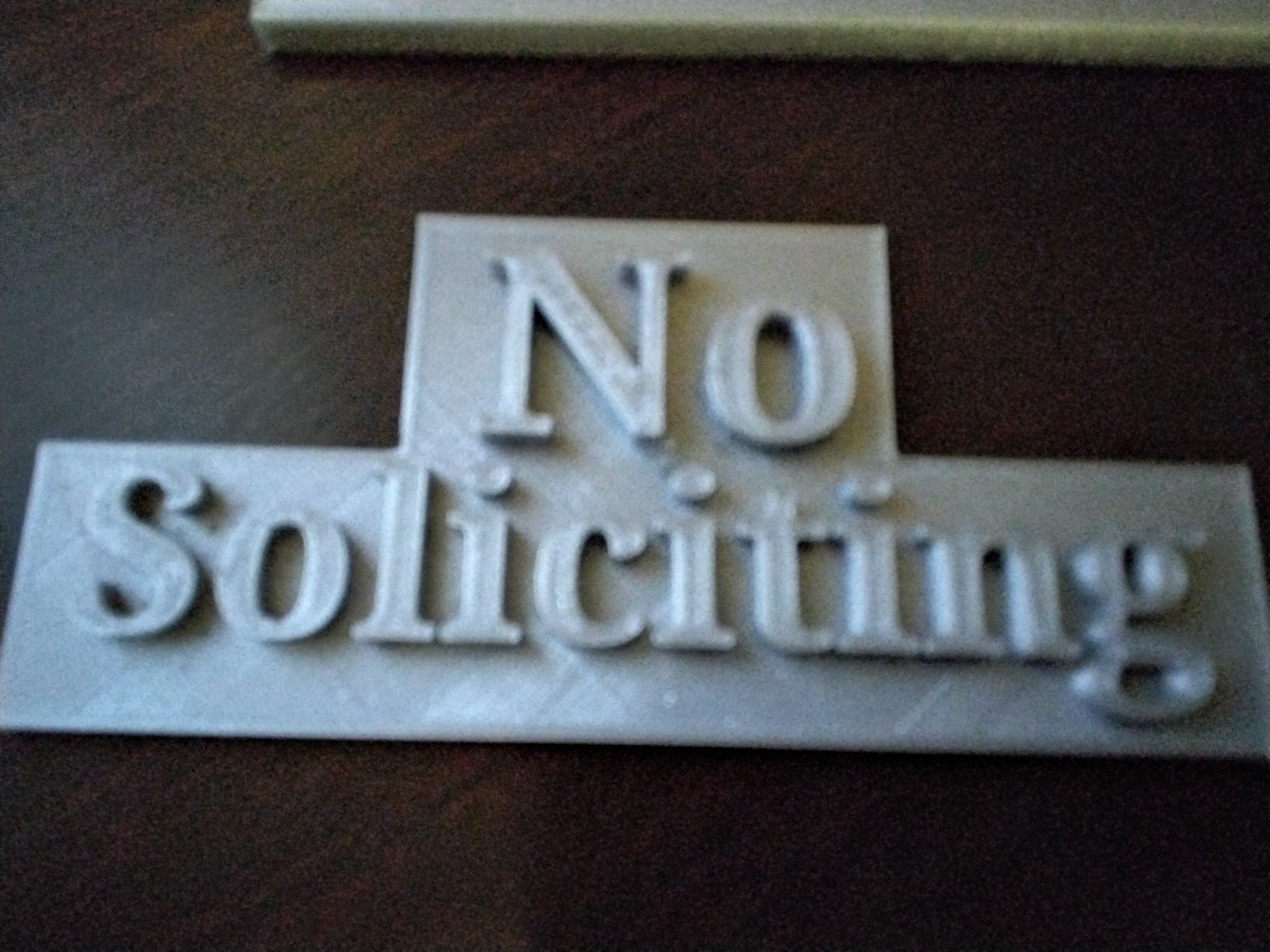 No Soliciting Sign