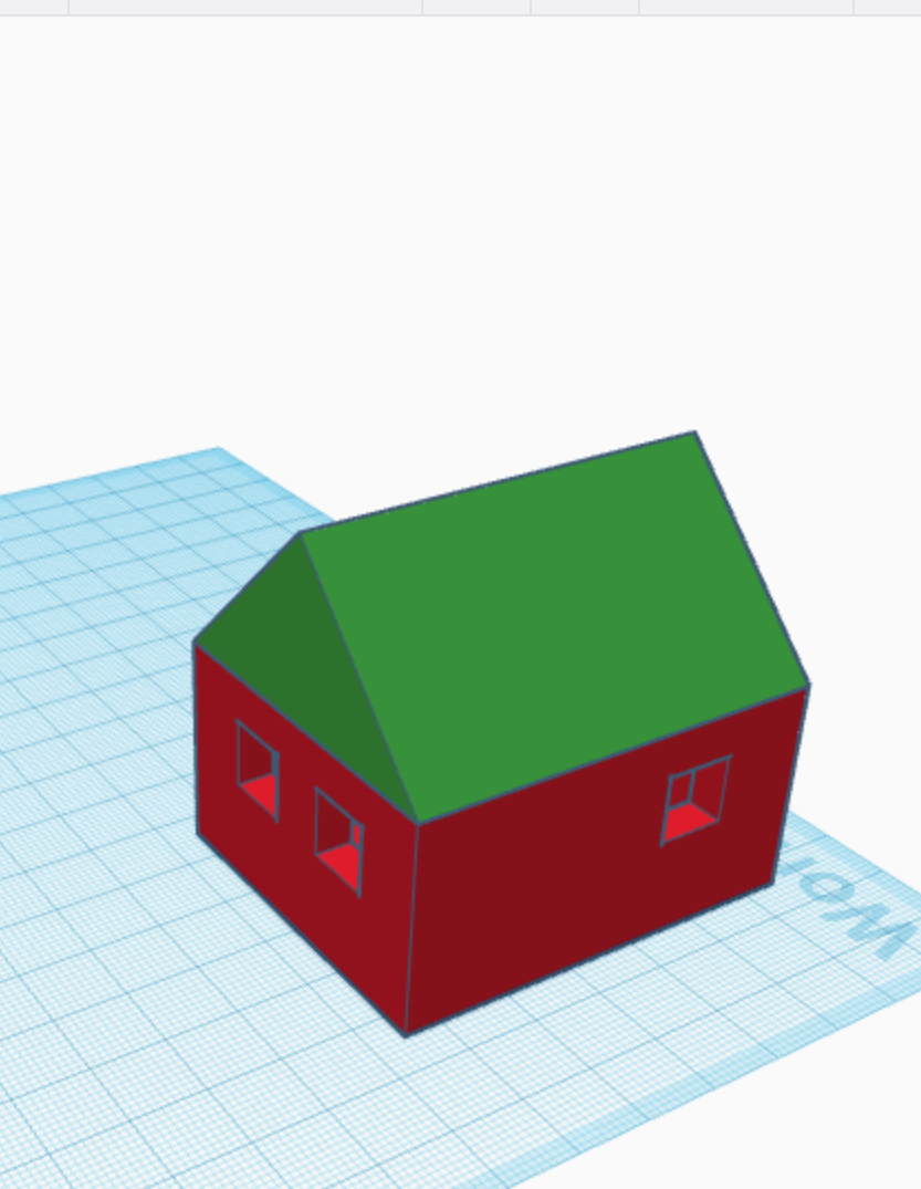 Miniatura 2 do modelo 3D Basic house with moving door