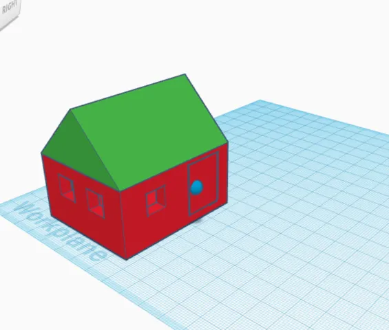 Basic house with moving door