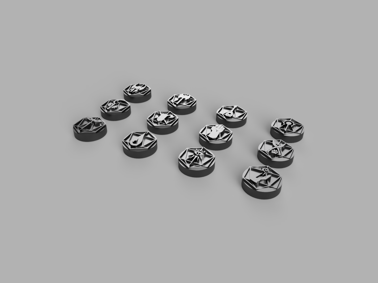 Magnetic Pattern Placeholder DnD classes magnetic placeholder by Thingiprints | Download free STL ...