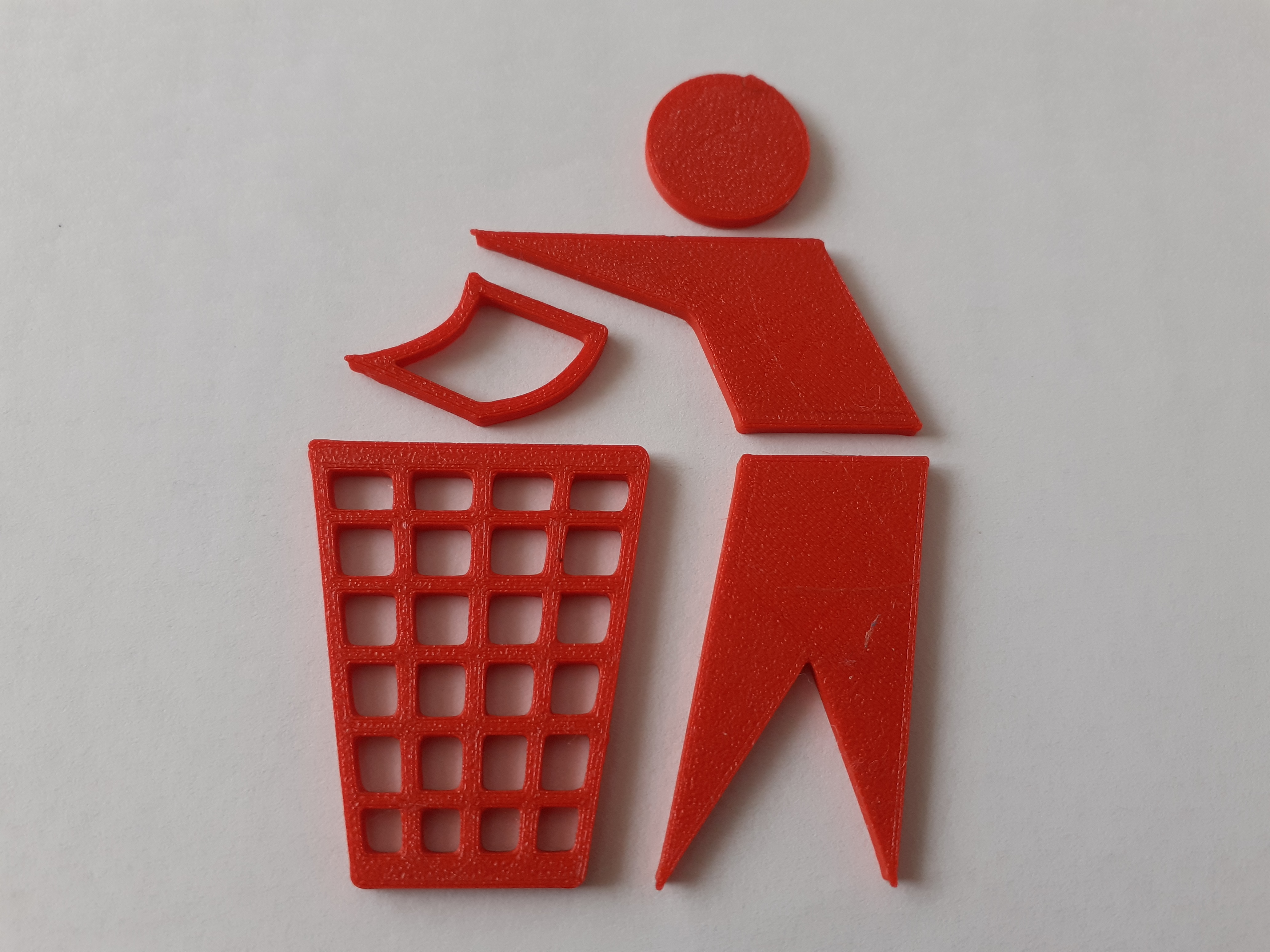 Trash bin sign