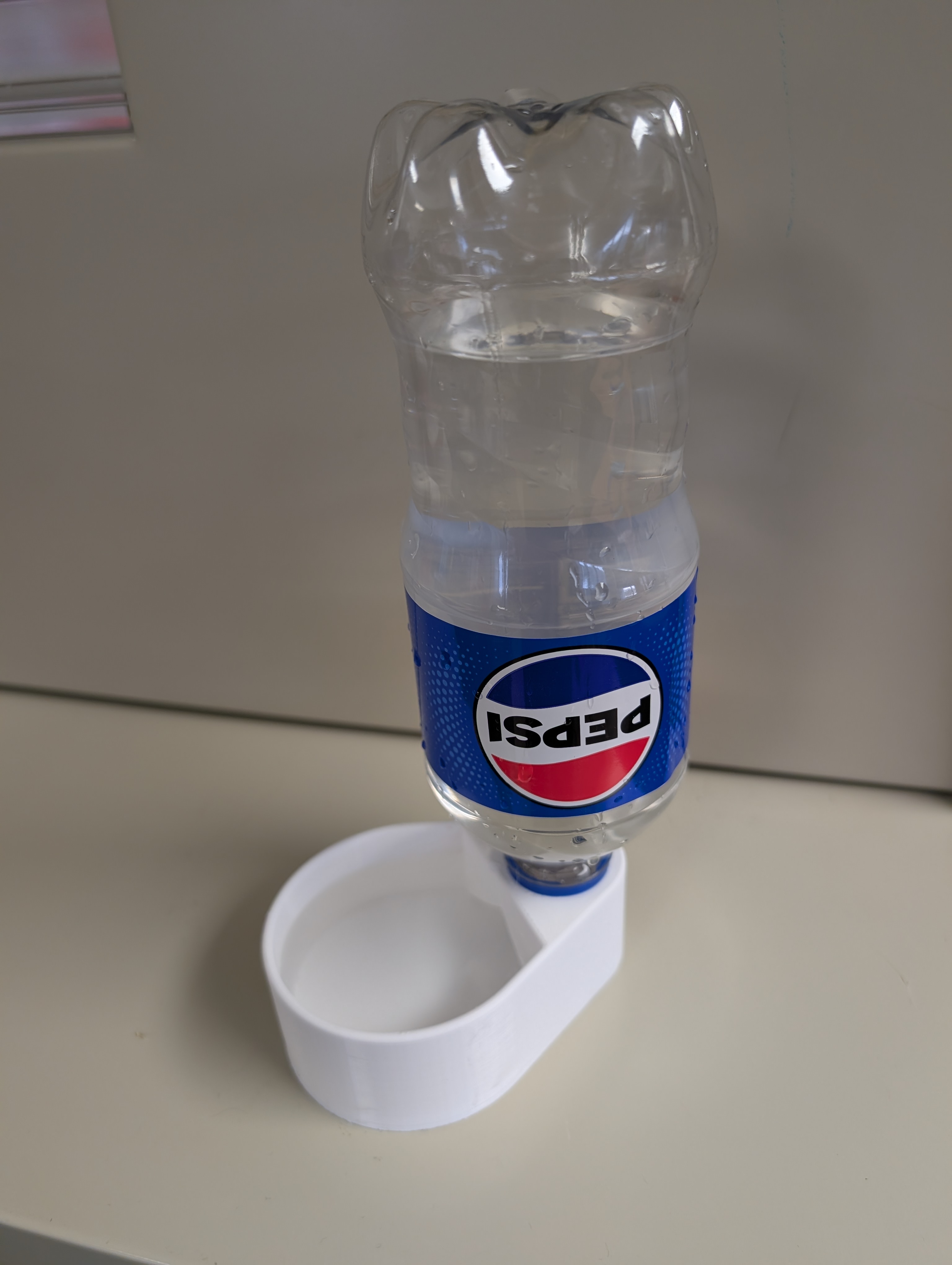 Chicken Drinking Trough for Soda Bottles - no support