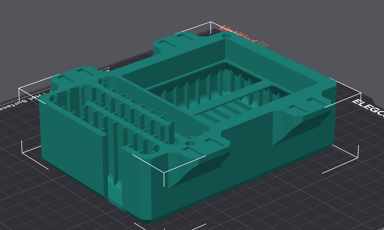 Elegoo Centauri Carbon HEPA Filter/Muffler "12x5x2" Magnets / Blank slate 3D model thumbnail