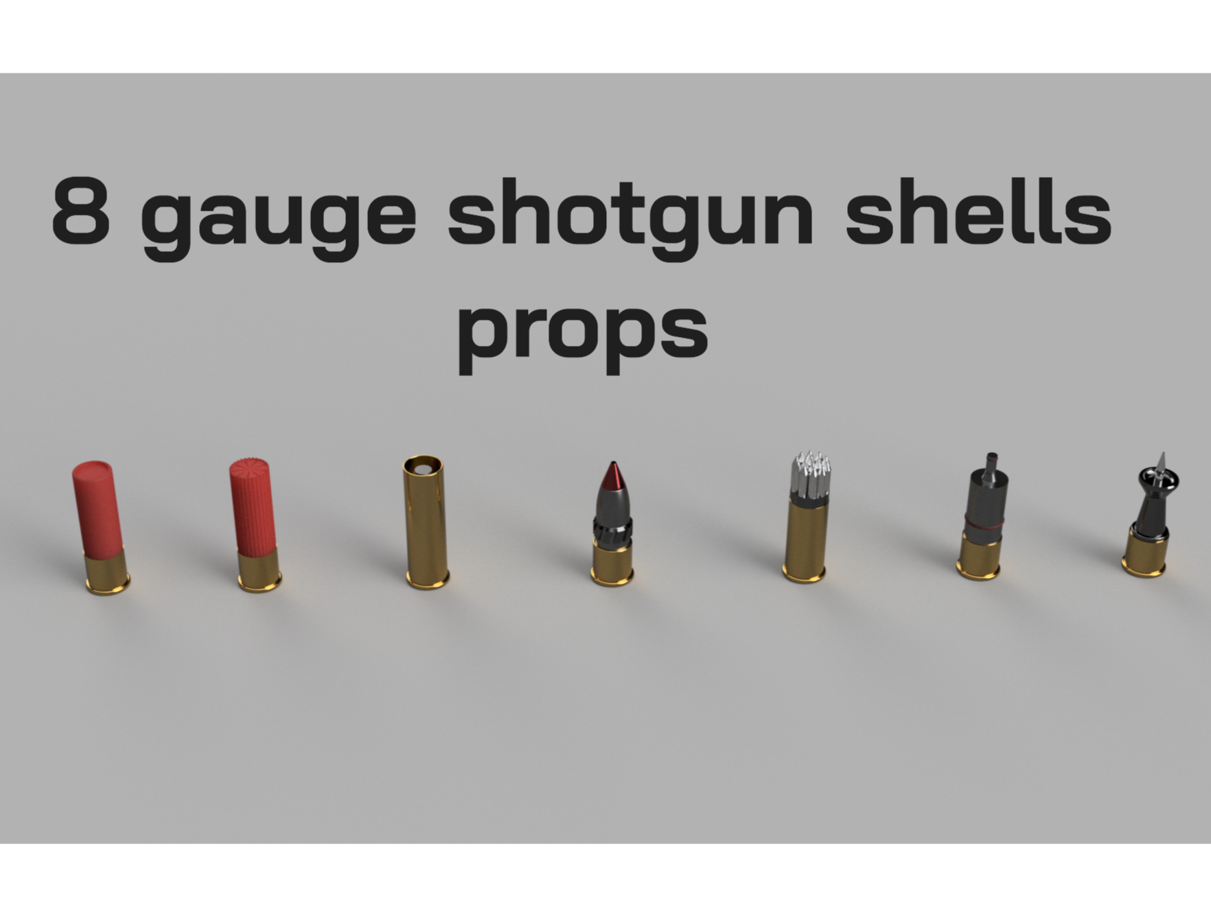 8 gauge shotgun shells props
