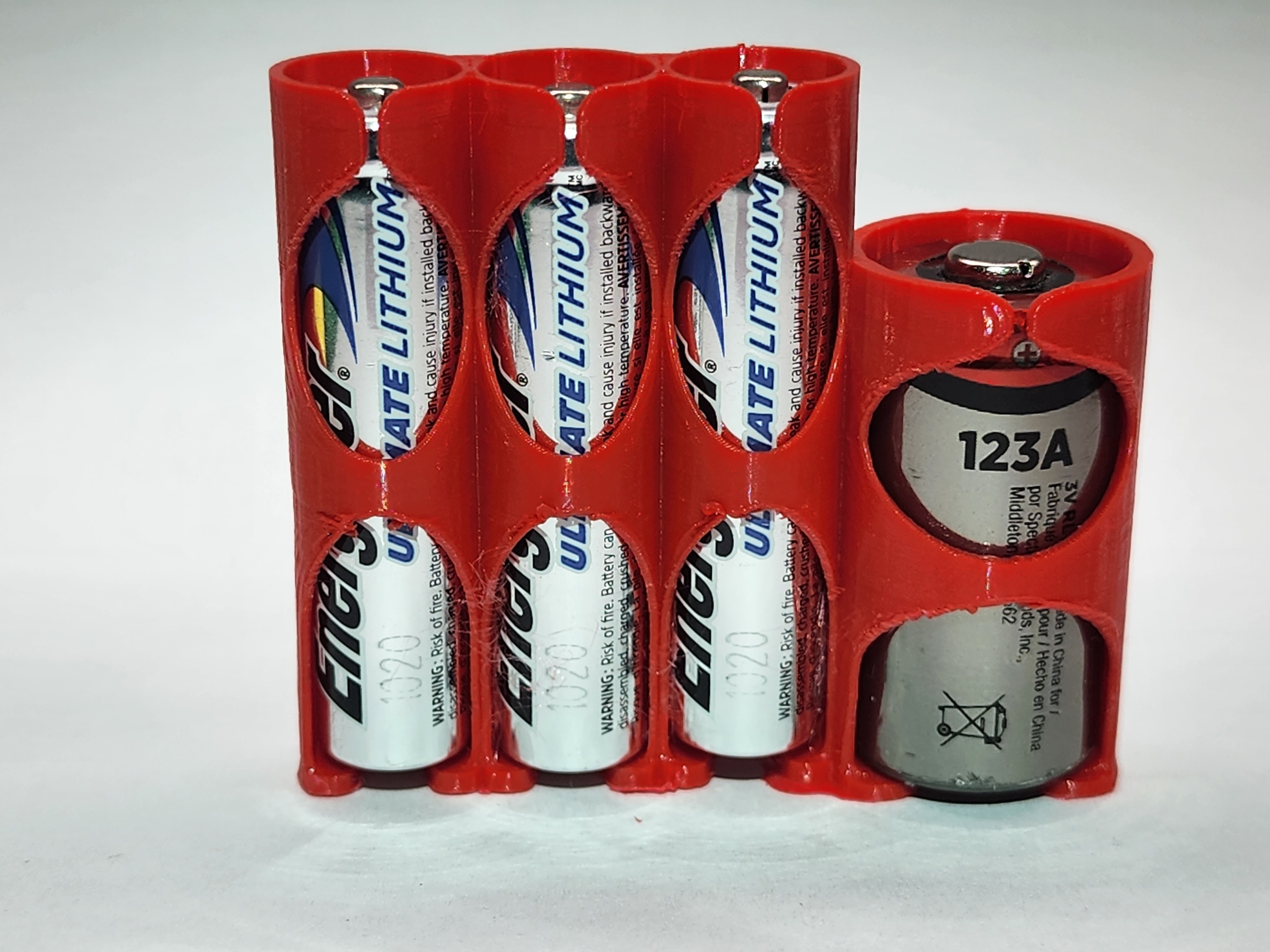 Battery Holder CR123A by Matthew Wegmann Download free STL model