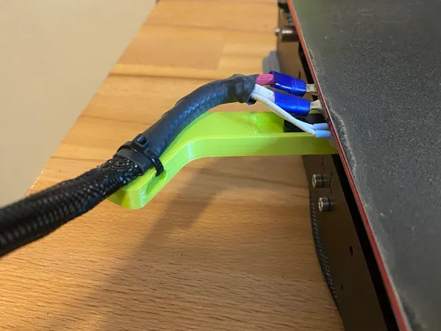 P3Steel Heated Bed Cable Relief Bracket