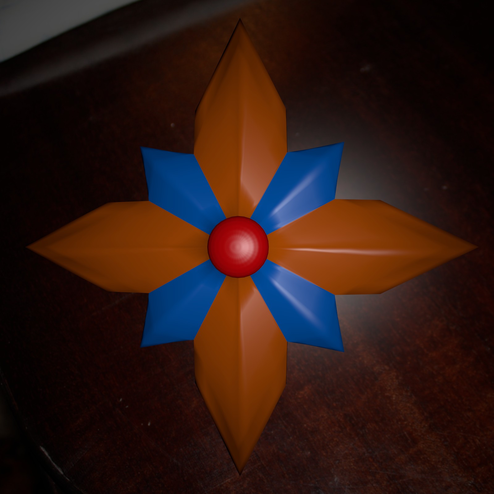 Holzstern Ornament
