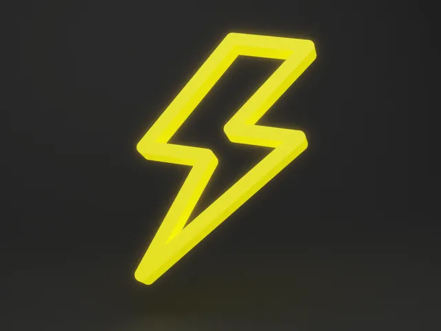 3D Lightning Icon