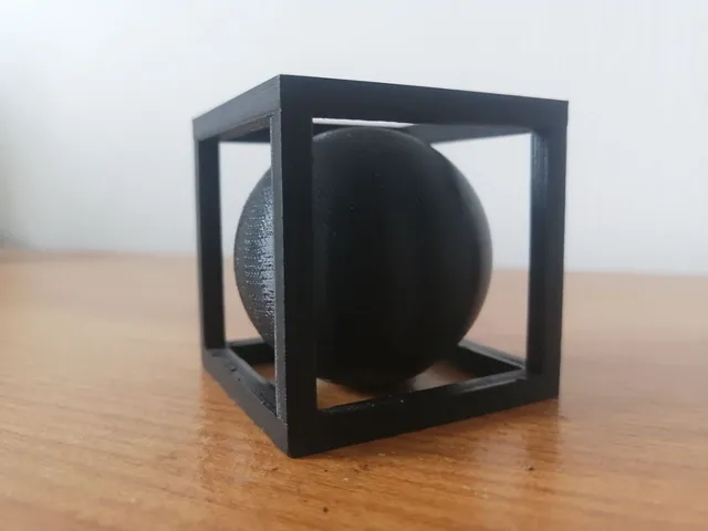 Sphere in Cube desktop toy