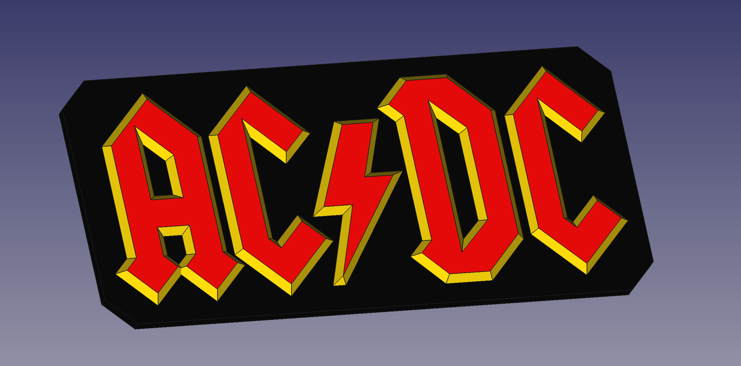 AC/DC Fridge Magnet by MichaelQ | Download free STL model | Printables.com