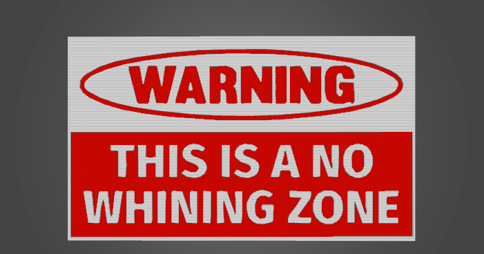 No whining zone - wall sign by Luther | Download free STL model ...