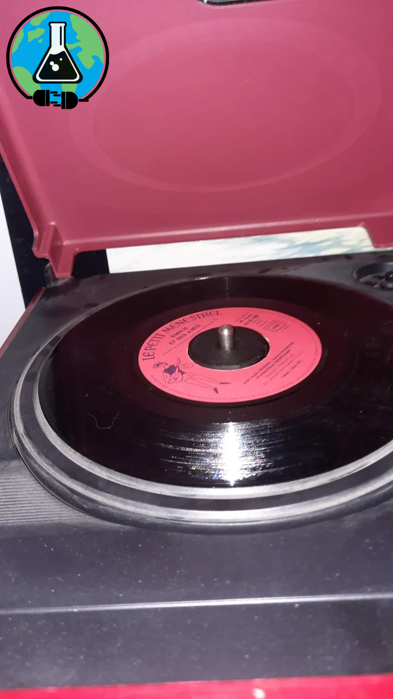 Single 45 rpm adapter ||| Adaptateur simple pour vinyls 45 tours