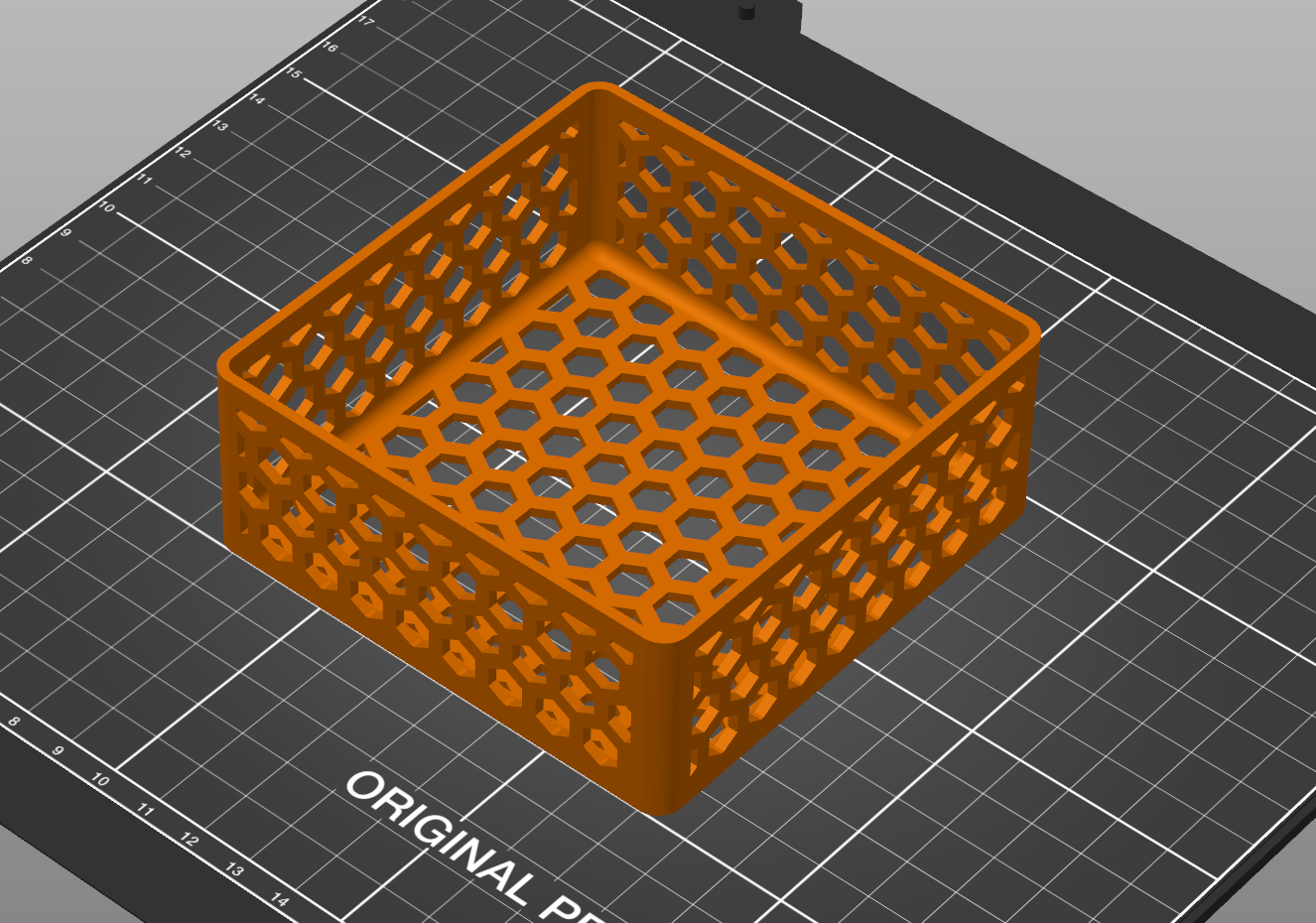 Remix - Parametric Box with Hexagon Cutouts 3D model thumbnail
