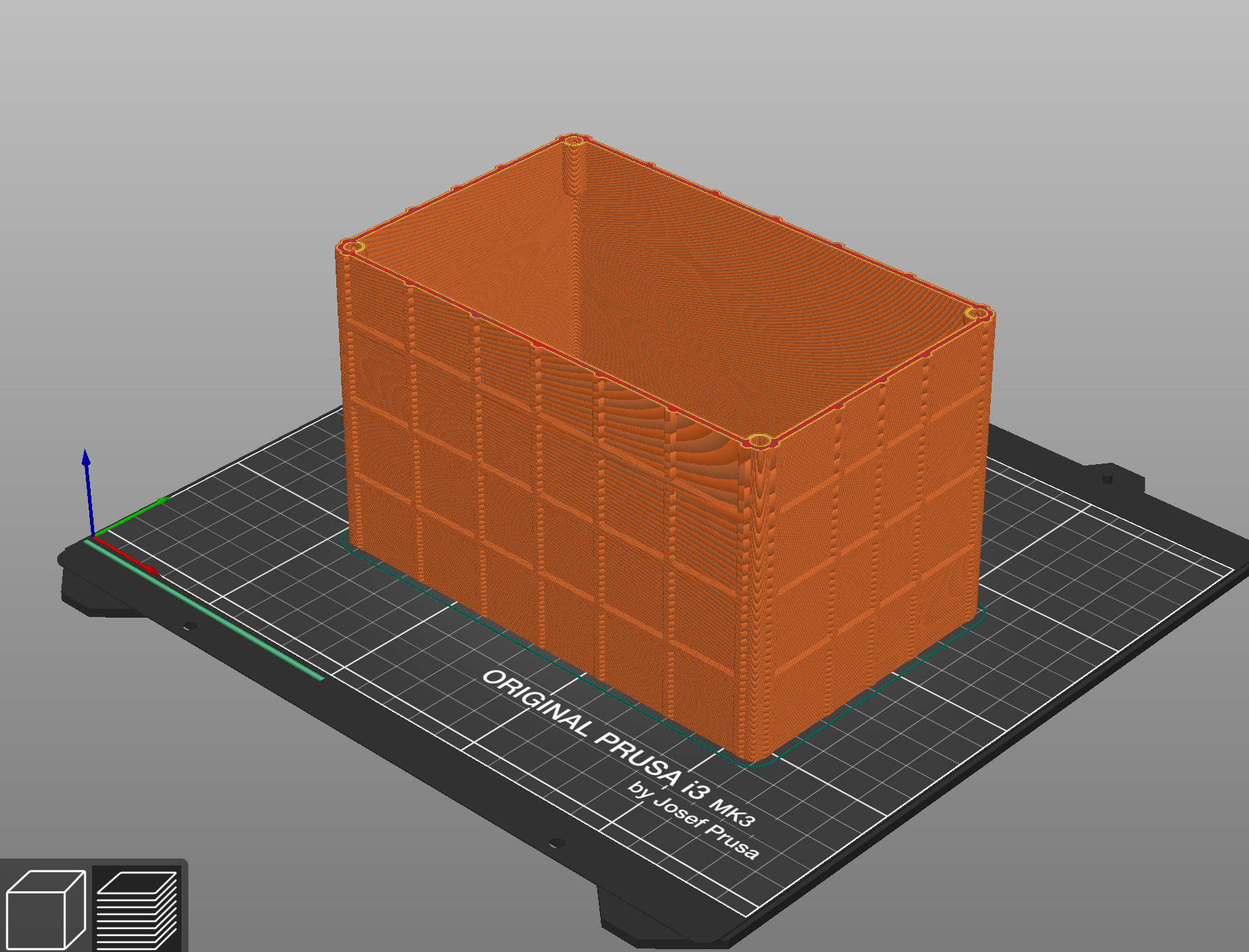 Universal box with mounting holes