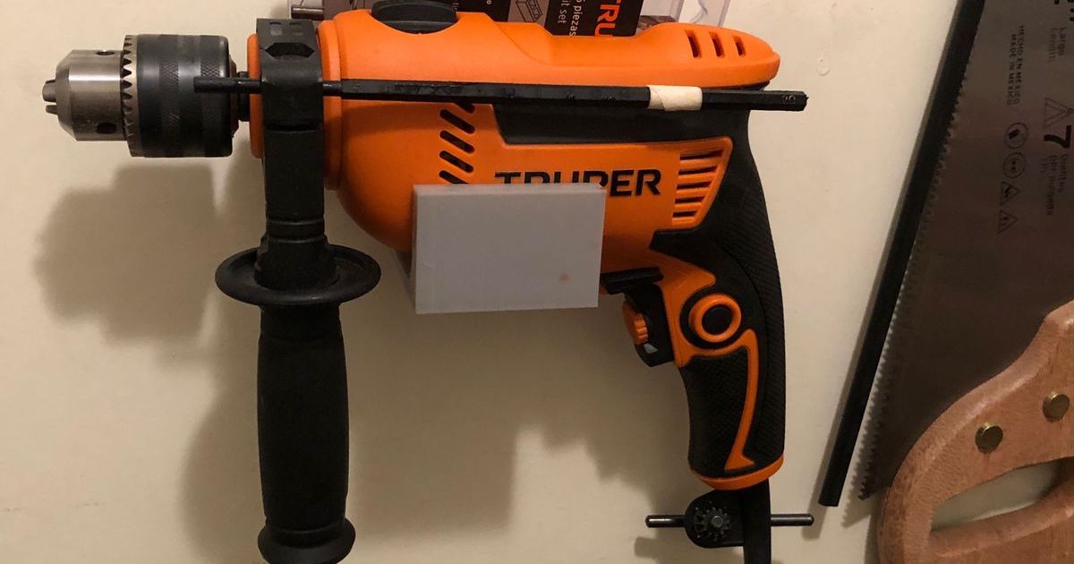 Drill Wall Mount by Rex Roy Download free STL model