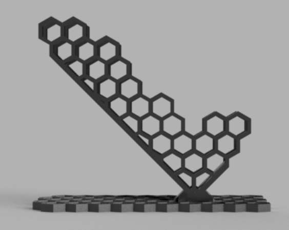 Hexagon Tilted Business Card Holder