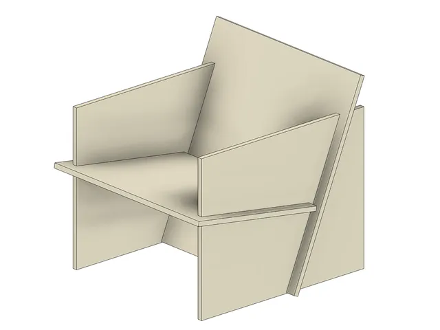 Nomadic Furniture Chair – 3D Model (0.75" Plywood)