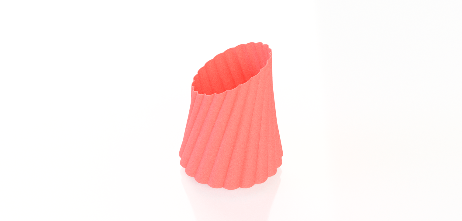 Asymmetric twisted vase