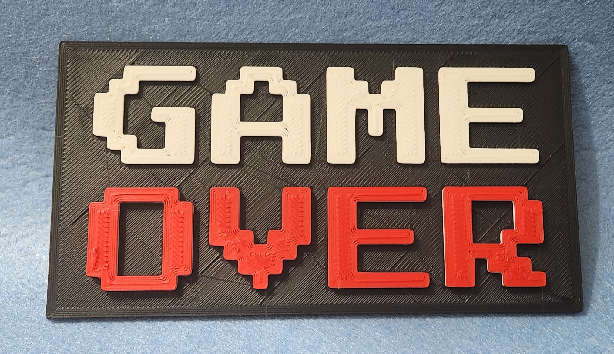 'GAME OVER' display sign - 2 or 3 color (layer changes) by psybertech ...