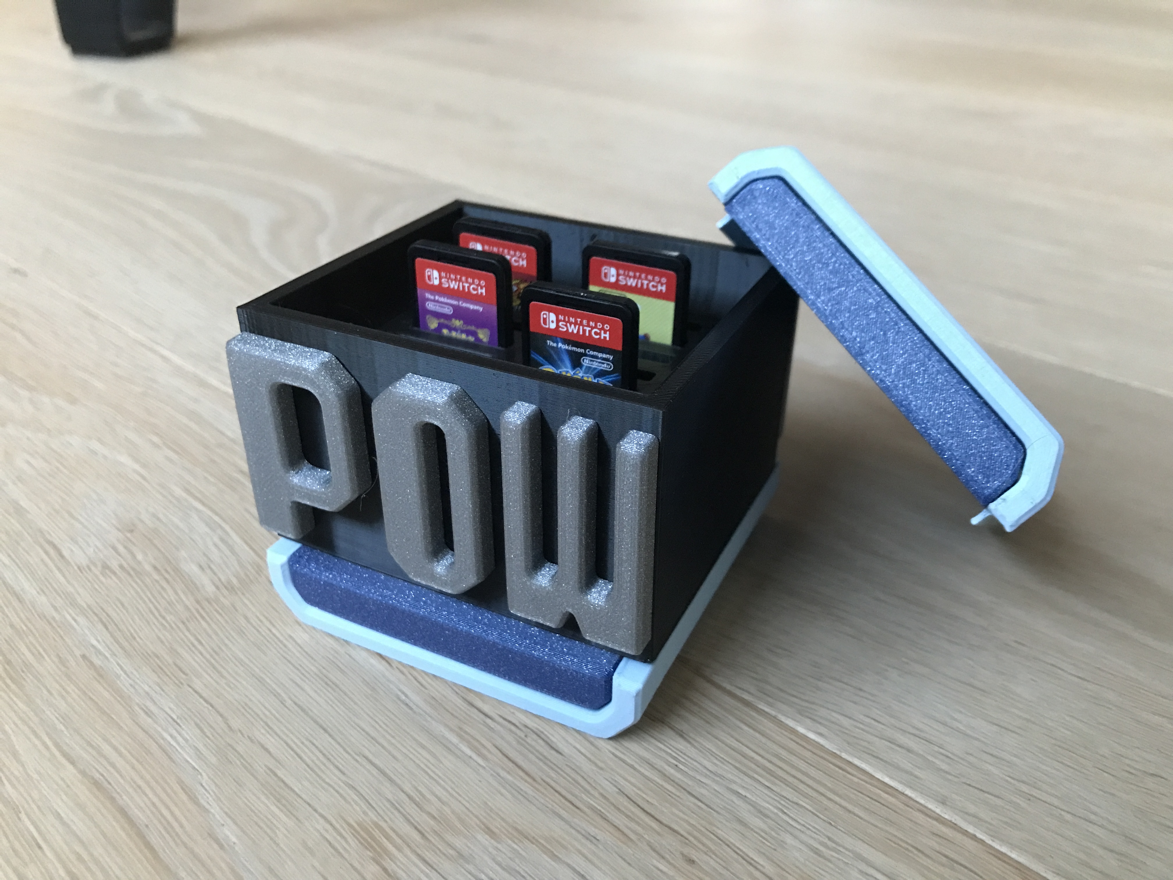 Block POW Nintendo Switch game cartridge holder by Xilow Download