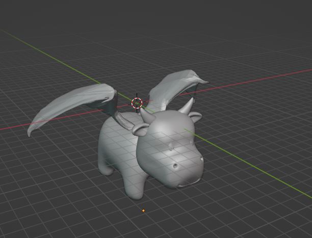 Dragon cow 3D model thumbnail