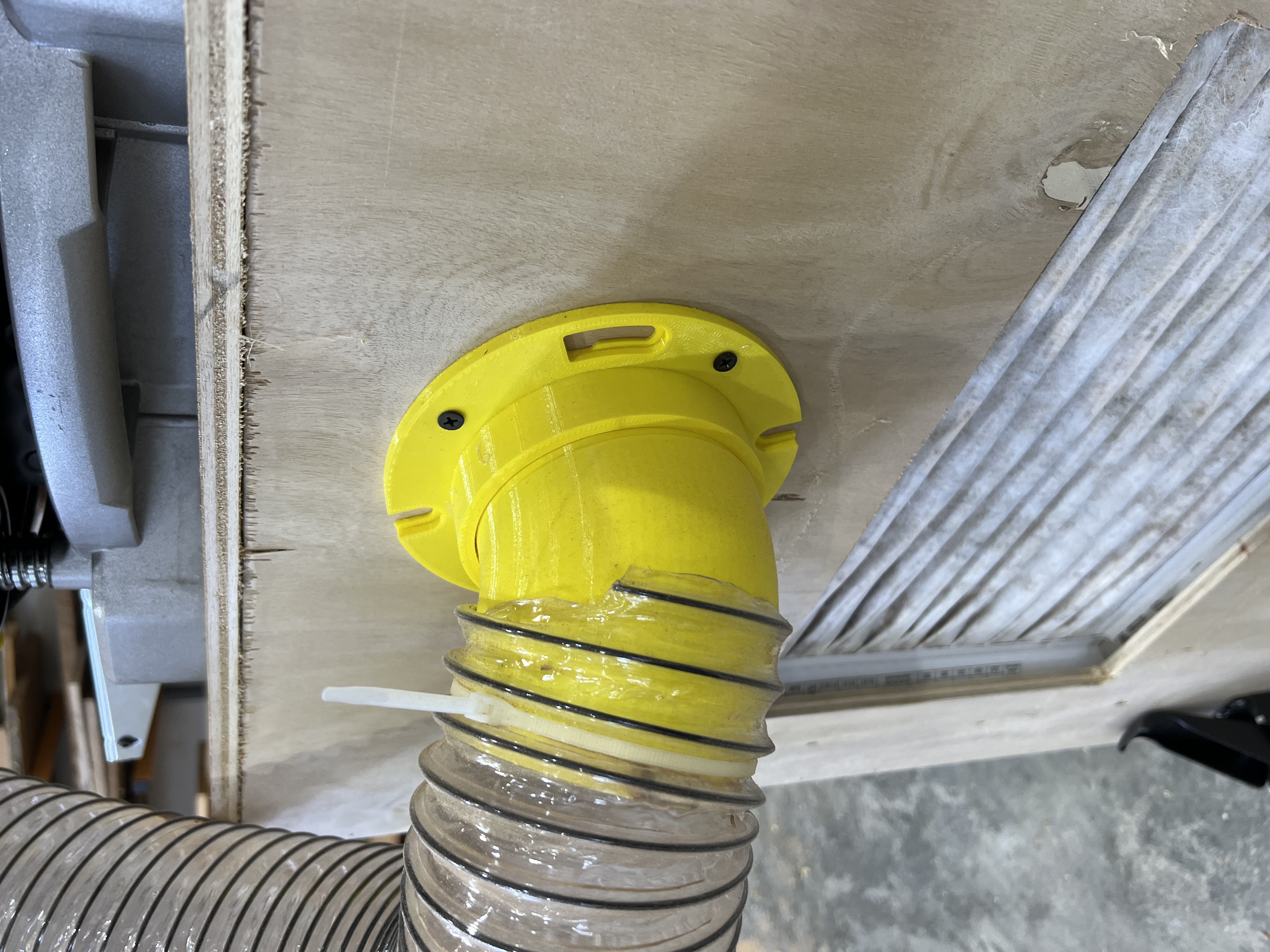 4 inch Dust Collector 45 degree Elbow Dust Collection with flange