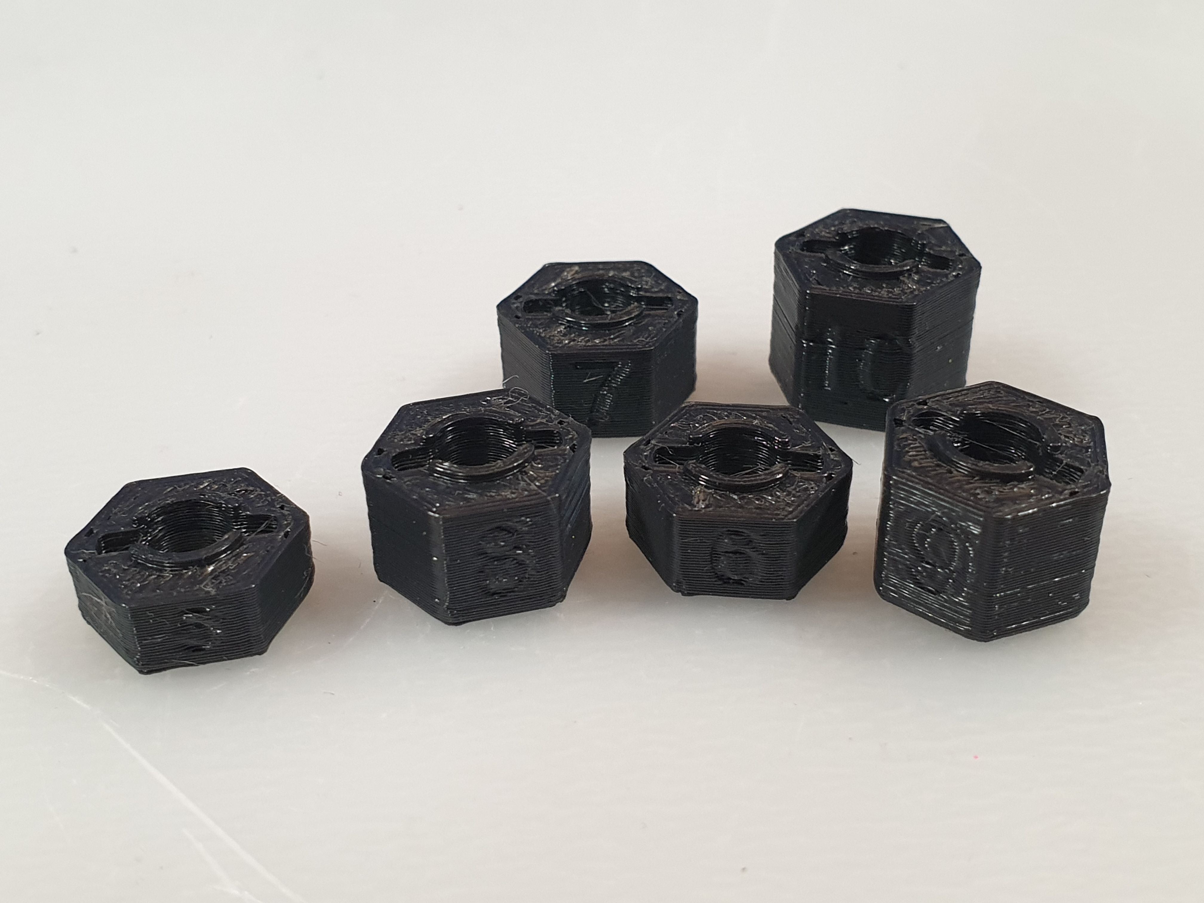 Tamiya TT01 wheel hexes [different widths]