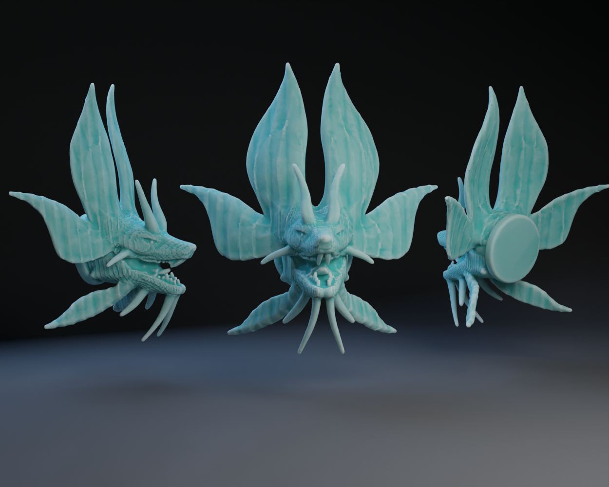 Mounted Aquatic Dragon Head