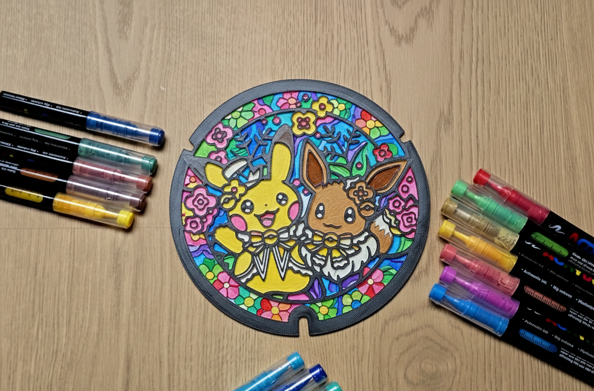 Pikachu Eevee Pokelid Coloring Craft