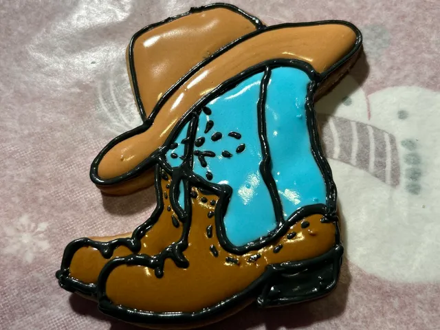 Baby Cowboy Boots and Hat Cookie Cutter