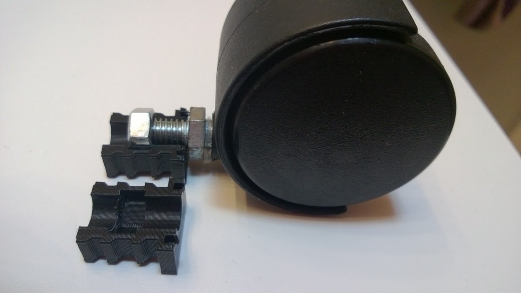 Castering wheel foot enclosure plug