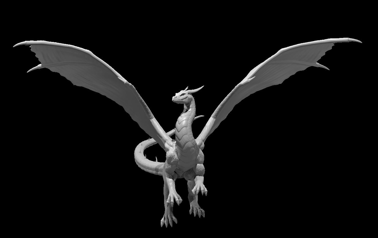 Miniatura 2 do modelo 3D Silver Dragon Variant 2