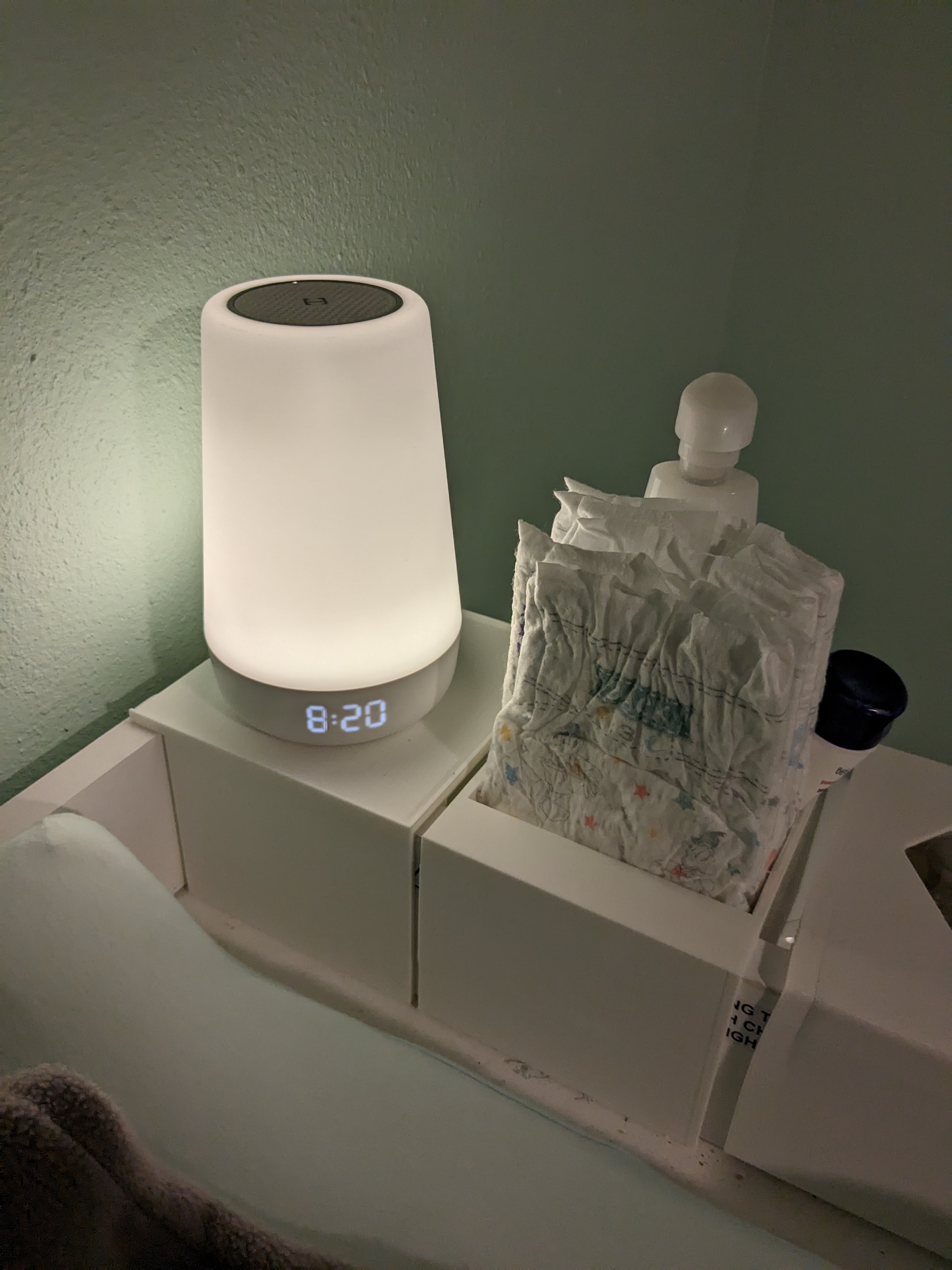 Changing table shelf and basket